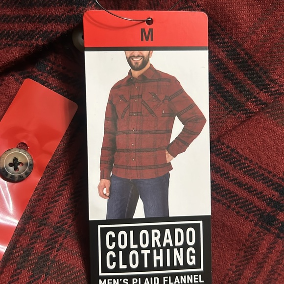 Colorado Clothing Men’s Plaid Flannel size M, L, Red NWT - Picture 2 of 8